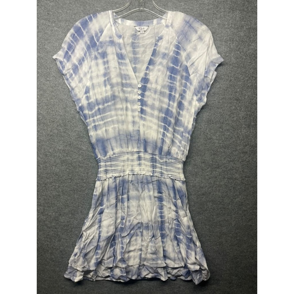 RAILS KARLA COAST BLUE WHITE Tie Dye MINI DRESS size S